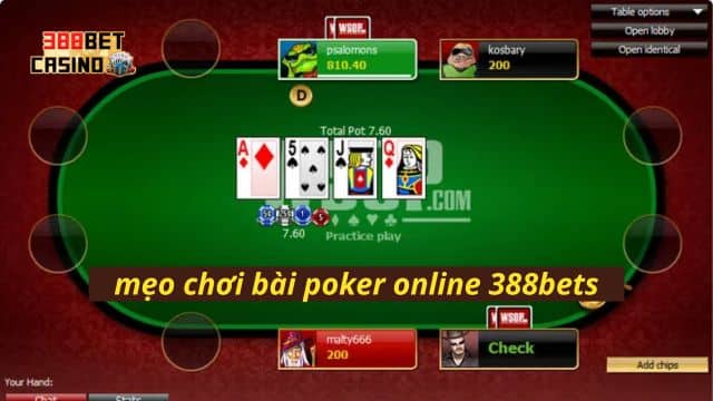 Hình ảnh của một sòng bạc Poker online tại 388bet.